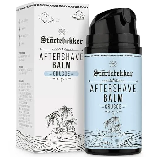 Störtebekker® Premium After Shave Balsam für Herren - Beruhigt Hautirritationen mit Crusoe-Duft - Balms für Nachbehandlungen, wirkt beruhigend gegen Hautirritationen nach der Rasur und hinterlässt einen angenehmen Duft.