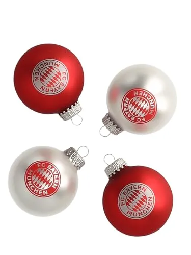 FC Bayern München Adventskalender mit Christbaumkugeln - Stylischer Weihnachtsbaumschmuck aus Glas mit FC Bayern München Design, ideal für Fans und festliche Stimmung.