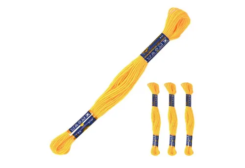 maDDma 3 Docken Stickgarn Sticktwist Stickgarn, 8 m, 1682 sattgelb