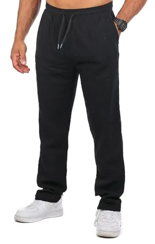 Produktbild Carisma Herren Musselin Baumwoll Strand Hose trendig locker angenehm luftig leicht Regular fit 2162, Grösse:S, Farbe:Schwarz