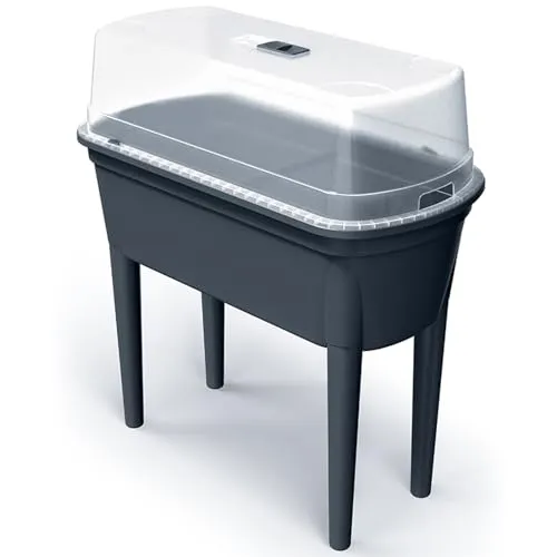 Hochbeet Bloomo 78x38x82cm - Anzuchtbeet für Gemüse und Kräuter - Kategorie: Hochbeet, ideal für Gemüse und Kräuter mit verstellbaren Belüftungsöffnungen und transparenter Abdeckung für optimales Wachstum.