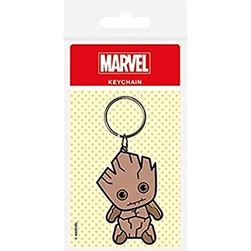 Marvel Kawaii - Groot, Schlüsselanhänger aus Gummi, 4.5 x 6 cm