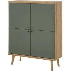 Highboard Aliano, Holzfarben, 107 cm Breite in grün von Home Affaire