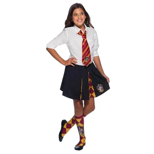 Rubie's 39037 Offizielle Harry Potter Gryffindor Deluxe-Krawatte, Kostümzubehör, Erwachsene/Kinder, Einheitsgröße, Alter 6 Jahre