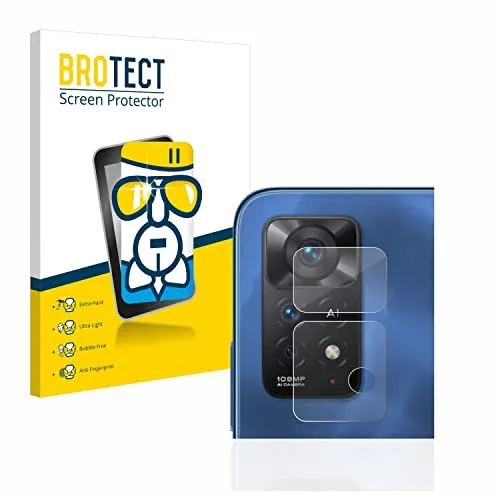 BROTECT Schutzglas für Xiaomi Redmi Note 11 Pro 5G (NUR Kameraschutz) Schutzfolie Panzer Folie Glas Displayschutz Made in Germany [ 9H, Anti-Fingerprint]
