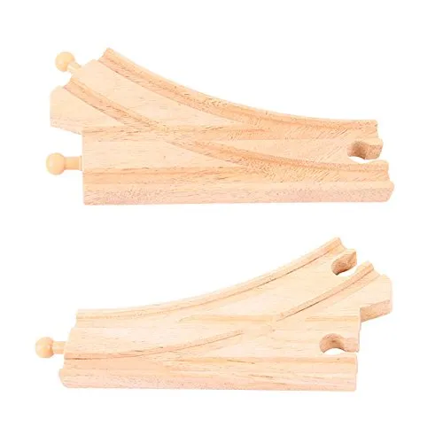 Bigjigs Rail Weiche Holzschienen (Pack von 2)