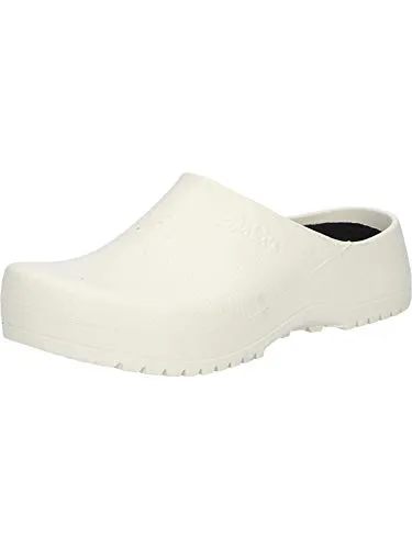 BIRKENSTOCK Super Birki Fusion Clog White Größe 42 - Clogs & Pantoletten für Herren, mit waschbarem anatomisch geformtem Kork-Latex-Fußbett und öl- sowie fettbeständiger Sohle für höchsten Komfort und Hygiene.