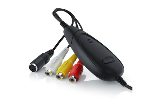 Aplic Video Grabber, Videokonverter, VHS Videoadapter zur Nachbearbeitung Audio- & Video-Adapter USB Typ A zu S-Video, Component-Video, Cinch, 75 cm, USB Grabber zur Audio Video Konvertierung MPEG-1 MPEG-2-Videocodierung