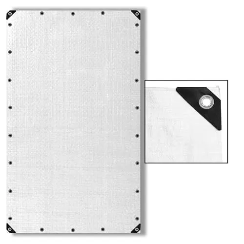 ESTEXO Abdeckplane Schutzfolie Schutzplane Bootsplane Gartenplane PE Plane Weiß 180 4x6