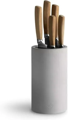 SPRINGLANE Messerset 5-tlg. mit Beton Messerblock - Messerblocksets – 5-teiliges Küchenmesser-Set aus robustem Edelstahl mit stilvollem Beton Messerblock, der Schärfe und Glanz deiner Messer schützt und vielseitige Anwendungsmöglichkeiten bietet.