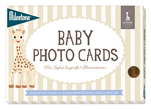 Milestone Baby Cards - Sophie la girafe Baby photo cards - deutsche Version 24 Fotokarten