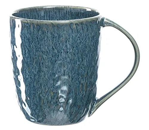 Leonardo Matera Keramik-Tasse 1 Stück, spülmaschinengeeignete Kaffee-Tasse, 1 mikrowellenfeste Tee-Tasse, Becher mit Glasur, blau 430 ml, 018548