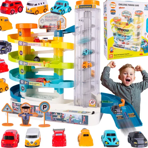 MalPlay Parkhaus mit Aufzug und 6 Autos