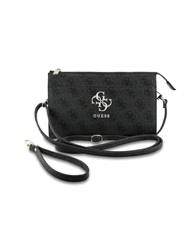 Guess PU Phone Bag mit Reißverschluss und 4G Logo in Schwarz