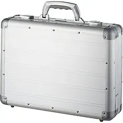 Alumaxx Aktenkoffer 45164 Venture - Schwarz, Aluminium mit Schlüsselschloss - Aktentasche mit herausnehmbarem Laptopfach für Geräte bis 15,6 Zoll. Robuste Aluminiumkonstruktion, ideal für Beruf und Reisen, mit umfangreicher Organisation und sicherem Schlüsselschloss.