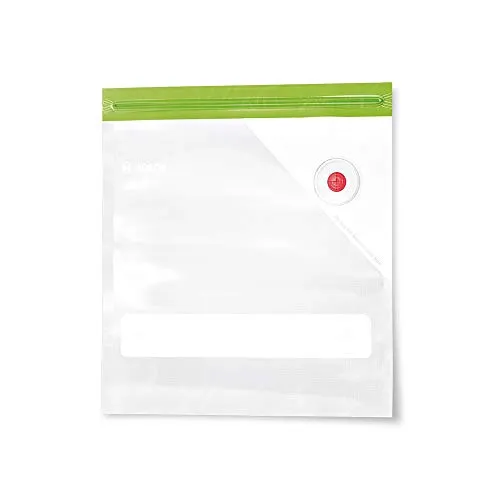 Bosch Vakuum Frischhaltebeutel MSZV0FB1 - 10 Stück 1,2 l - Zubehör für Vakuumierer, ideal zum Frischhalten von Lebensmitteln und Vermeidung von Gefrierbrand.