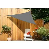 Sonnensegel Dreieck Floracord silbergrau 300x300x300 cm - Sonnenschutz in stilvollem silbergrau, aus robustem HDPE-Material für effektiven UV-Schutz und Langlebigkeit.