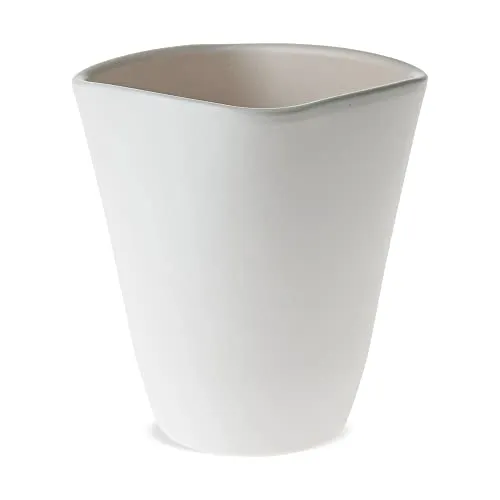 Produktbild matches21 Orchideentopf viereckig Blumentopf Übertopf mit Keramiksteg Topf matt aus Keramik weiß Ø 9,5x13 cm