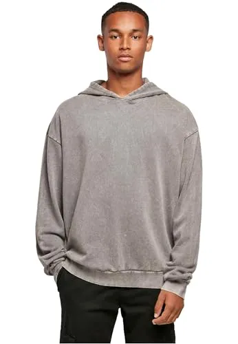 Build Your Brand Herren Kapuzenpullover Acid Washed Oversized Hoody in Asphalt, Größe XXL - Kapuzenpullover für Herren, lässige Oversized Optik mit angenehmem Material für höchsten Tragekomfort – perfekt für jeden Anlass!