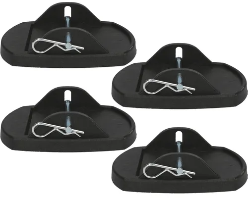 4x Caravan Stützplatten + Metallbolzen Stützen Platten Wohnwagen-Stützen Camping