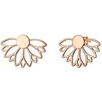 Glanzstücke München Damen Ohrstecker aus 925/- Sterling Silber - Lotusblüte - Ohrringe für Damen mit filigranem Lotusblüten-Design aus rosévergoldetem Sterling Silber, vielseitig tragbar und in schöner Geschenkverpackung.