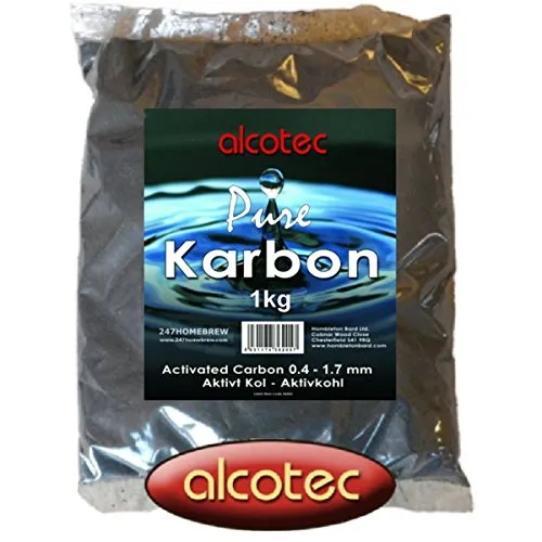 Alcotec Aktivkohle Pure Karbon 1kg Alkohol Filter Filterung Selbstbrauen gären | 1 Stück