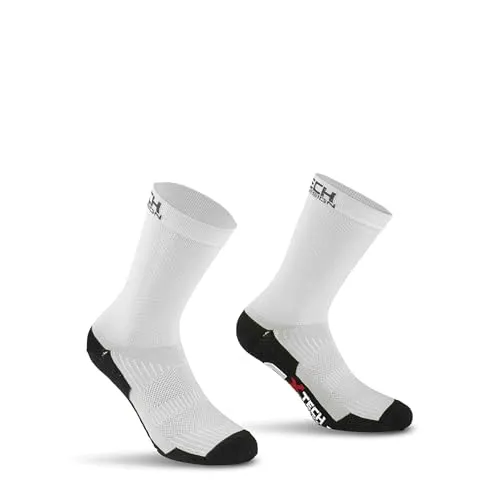 X Tech Sport Design, Professionelle Carbonsocken, atmungsaktiv, für Radsport und Laufen, leistungsfähige Materialien, 1 Paar (DE/NL/SE/PL, Numerisch, 39, 42, Regular, Regular, Weiß)