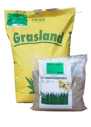 HEGA Grasland Rasensamen Berliner Tiergarten Rasen Samen Grassamen (30 kg (3 x 10 kg))