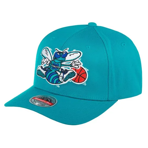 Mitchell & Ness M&N Stretch Snapback Cap Ground 2.0 - Charlotte Hornets - Hüte, Kappen & Mützen für Baseball-Fans | Stylische Stretch Snapback Cap mit gebogenem Schirm und gesticktem Teamlogo, ideal für jeden NBA-Fan