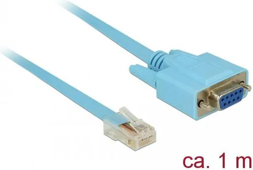DELOCK Adapter RS-232 DB9 Bu > 1x Seri. RS-232 RJ45 St 1.0m