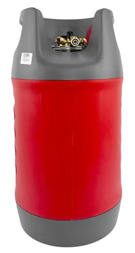 Befüllbare leichte CAMPKO Verbundstoff-Gasflasche Füllstop für Propan 14kg 24,4l