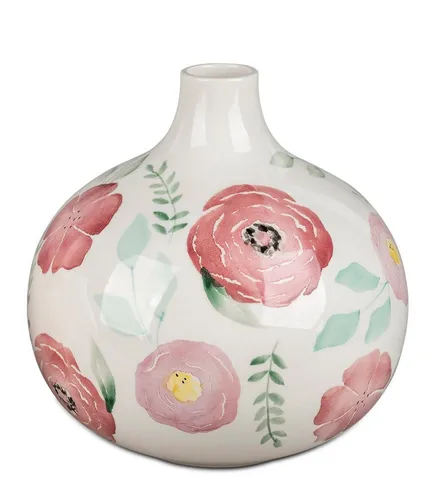 formano Kugelvase Rosen, Farbe: Weiß, Motiv: Rosen in weiß von formano