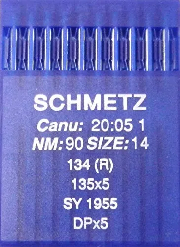 SCHMETZ 10 Rundkolben Nähmaschinen Nadeln System 134 (R) Industrie St. 90
