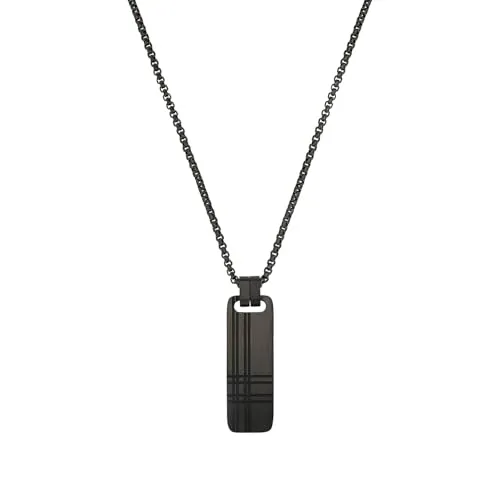 s.Oliver Herren Kette mit Anhänger aus Edelstahl, 55+5 cm von s.Oliver