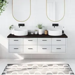 vidaXL Waschtischplatte Dunkelbraun 180x60cm aus Massivholz in braun von vidaXL