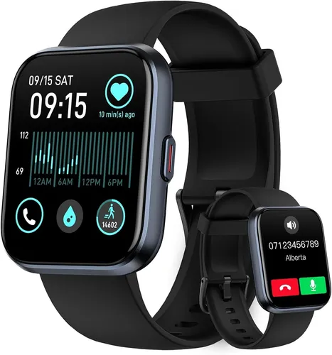 Woneligo Smartwatch Fitnessuhr mit Alexa Telefonfunktion 1.8 Zoll IP68