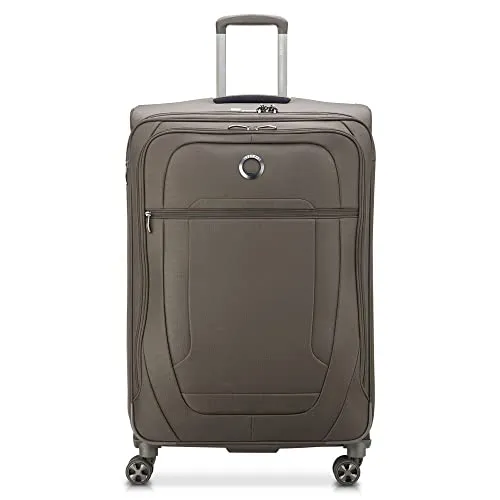 Delsey Paris Helium DLX 4-Rollen Trolley 77 cm - Braun - Robuster Koffer mit 4 Rollen für müheloses Reisen, geräumig und stilvoll - ideal für lange Reisen.