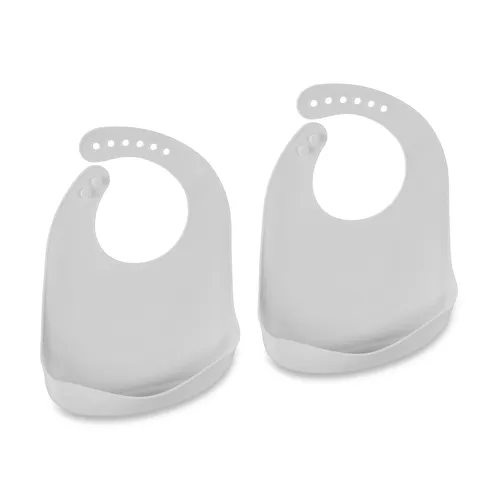 Lätzchen Baby, Gummilätzchen 2er Set, Schlabberlatz mit Auffangschale, Babylatz
