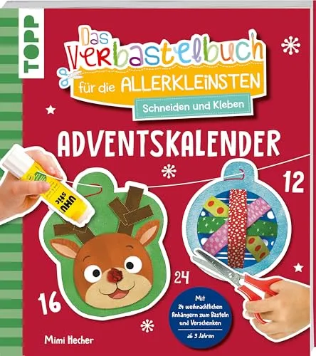 Adventskalender-Verbastelbuch für die Allerkleinsten: Weihnachtskugeln basteln - Origami-Bastelbuch für Kinder ab 3 Jahren, fördert Kreativität und bietet einfache Anleitungen für spannende Weihnachtskugeln.
