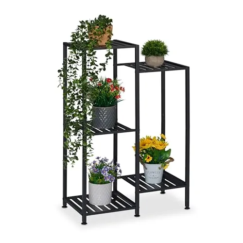 Pflanzenständer Schwarz von Relaxdays
