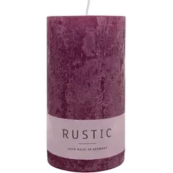 RUSTIC-Stumpenkerze Erika, WENZEL, 110/60 mm, Brenndauer ca. 38h, selbstverlöschend