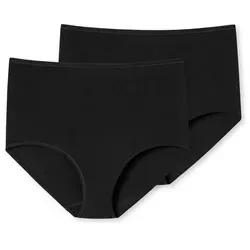 Schiesser Maxislip 95/5 (2er Pack) mit flachen Nähten schwarz 50