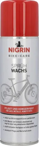 Nigrin Sprühwachs Fahrrad 300ml - Hochwertiger Fahrradreiniger - Fahrrad-Pflegemittel für glänzende Oberflächen und effektiven Schutz vor Schmutz und Witterungseinflüssen.