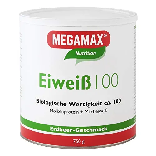 MEGAMAX Eiweiß 100 Erdbeer 750 g