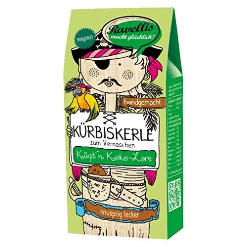 Ravellis Kürbiskerne in dunkler Schokolade mit Kokos (80 g) - Bio, Menge:3 Stück