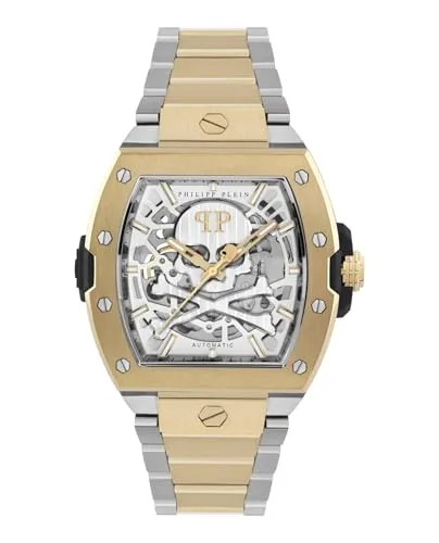 PHILIPP PLEIN Automatikuhr PWJFA0525 - $keleton 2.0 - Armbanduhren mit innovativem Design und hochwertigem Edelstahlarmband, wasserdicht bis 50m, ideal für stilbewusste Trendsetter.