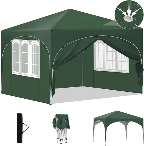 EUGAD Pop-Up Faltpavillon 3x3 m mit 4 Seitenteilen