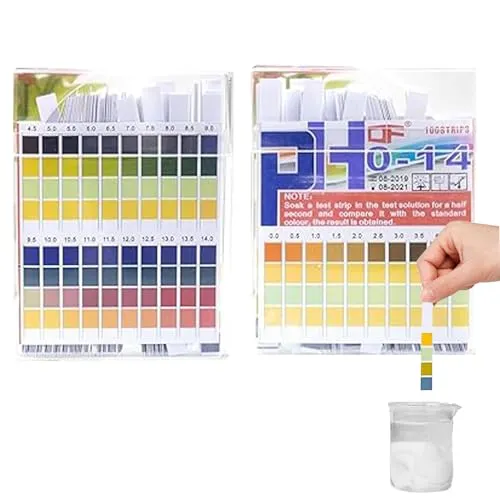 Stück Urin Teststreifen PH Wert Teststreifen, Urinteststreifen,Vierfarbiges Säure Basen Testpapier, Messbereich für Aquarien, Laboratorien & Gesundheitschecks Präzise Messung für Wasser, Urin 100