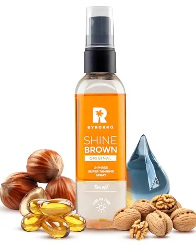 Produktbild SHINE BROWN Bräunungsöl in 2 Phasen mit Hyaluronsäure | feuchtigkeitsspendende Formel für eine intensivere Bräune | für Sonnenbaden und Solarium