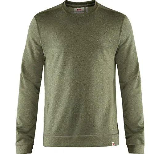 Fjällräven High Coast Lite Sweater M - Leichter Herrenpullover in grün - Herren Pullover & Hoodies für Fitness Studio und Laufsport, schnell trocknendes Material aus recyceltem Polyester mit praktischer Reißverschlusstasche für optimale Organisation.